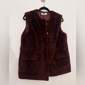 Commense Dark Brown Teddy Vest